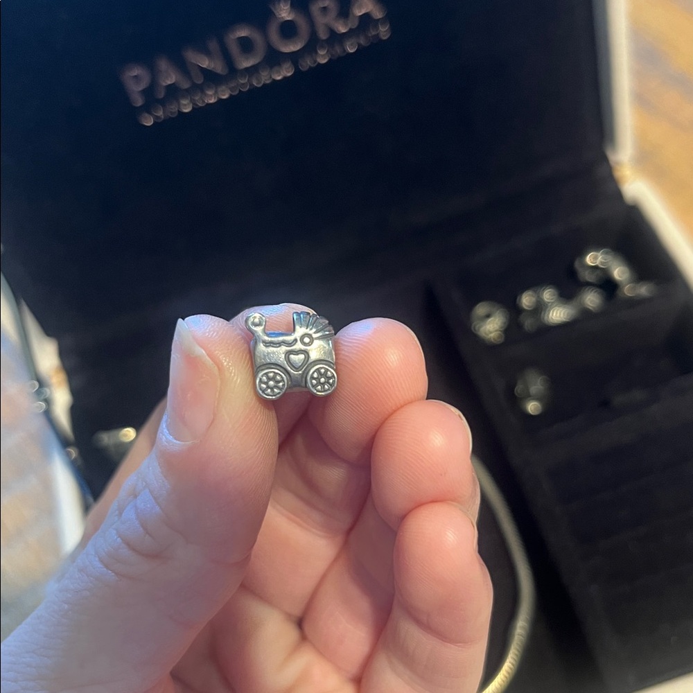 Pandora Silver Baby Carriage Charm